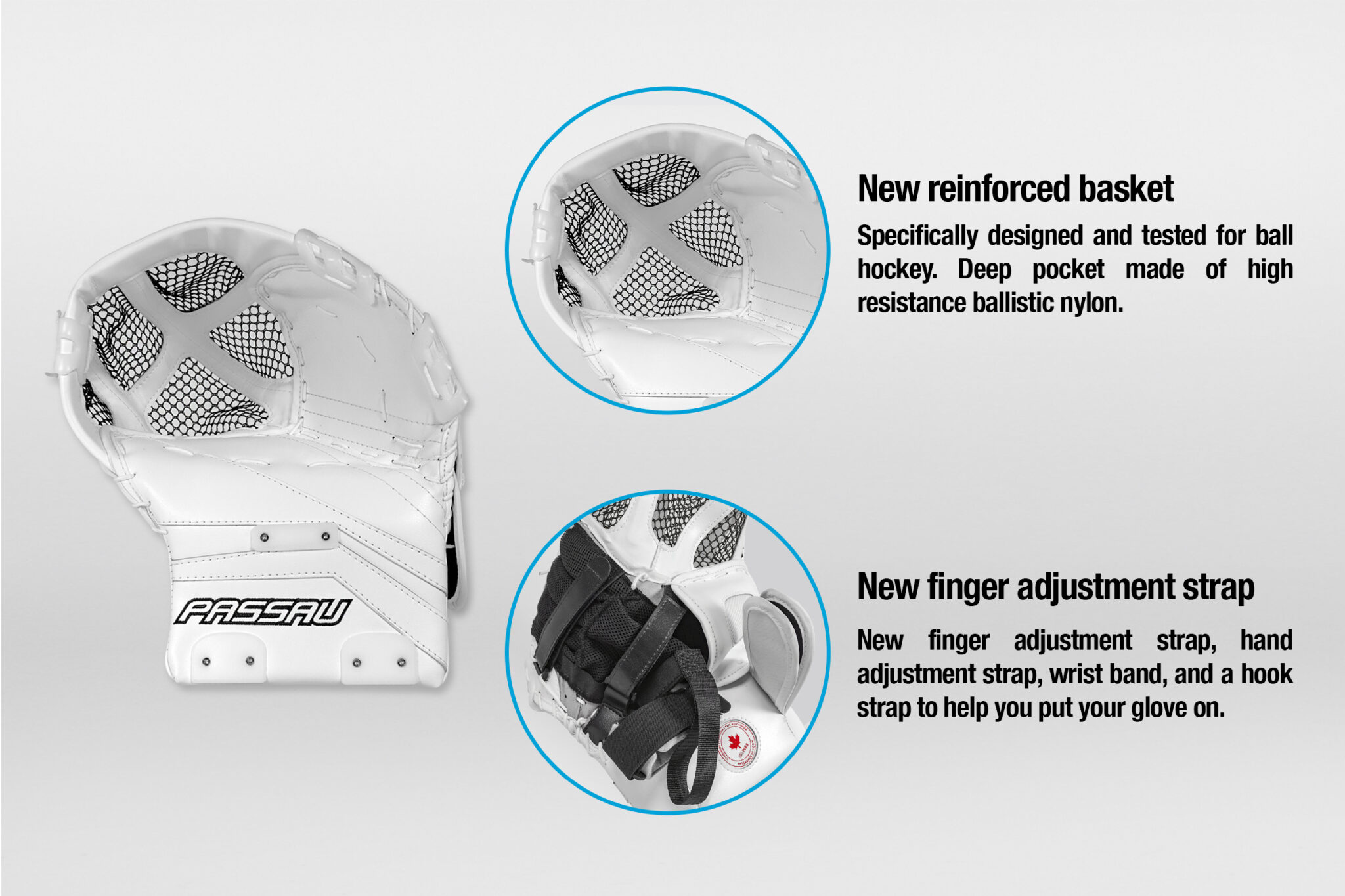 Ensemble complet de DEK Hockey BLANC EN STOCK Passau